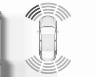196 Kjøring og bruk Indikasjon Systemet advarer føreren med akustiske signaler mot mulige farlige hindringer bak og foran bilen.