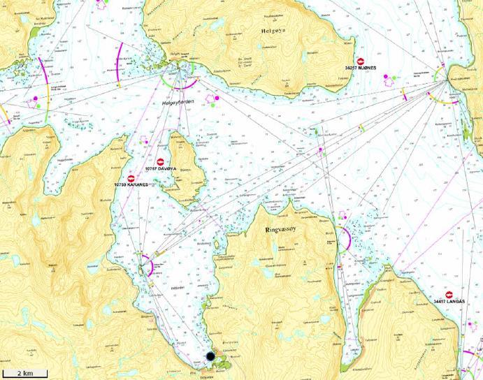 OMRÅDEBESKRIVELSE OG VERDIVURDERING RESIPIENTEN DÅFJORDEN NRS planlegger et utslipp til sjø i Dåfjorden på rundt 23 m dyp omtrent 600 meter fra land (jf. figur 1 og figur 5).