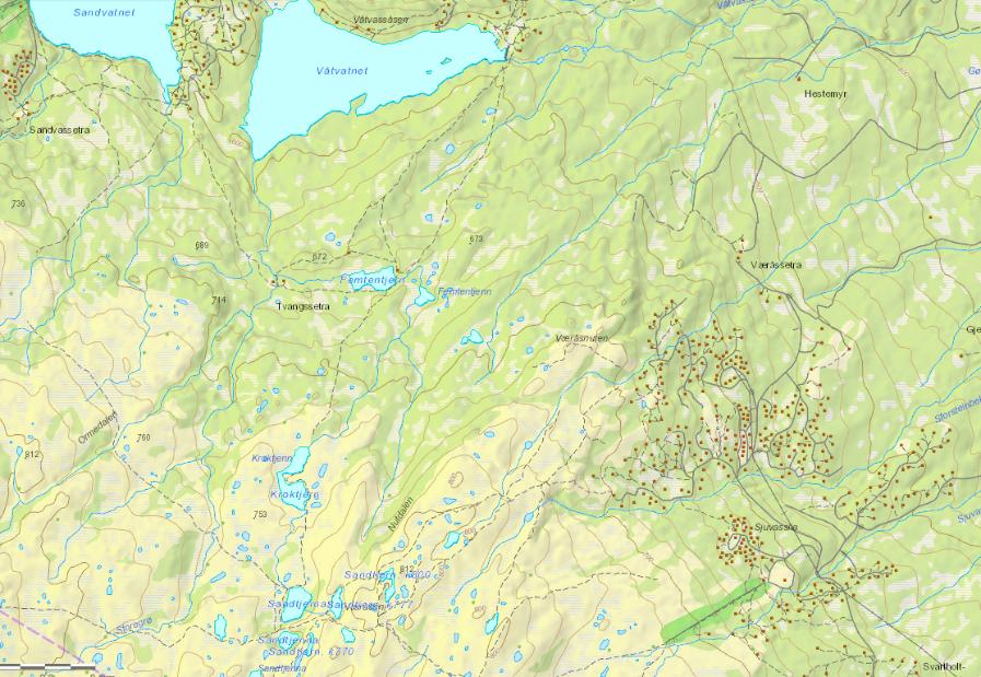 Femtentjern Innsjønummer (nve) 6026 Høyde over havet 653