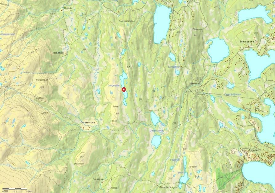 Langetjern Innsjønummer (nve) 5993 Høyde over havet 801 Overflateareal 0,062 km 2 Langtjern har en