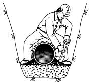 Rørtype Rørdiameter Største kornstørrelse (DN) Velgradert Ensgradert Termoplast 00 16 16 > 00 Herdeplast 600 16 16 > 600 Tabell. Kornstørrelse for fundamentmasser.