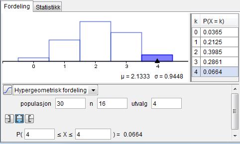 3.4.2 I en klasse skal det trekkes ut 4 elever til en festkomité. Klassen består av 16 jenter og 14 gutter.