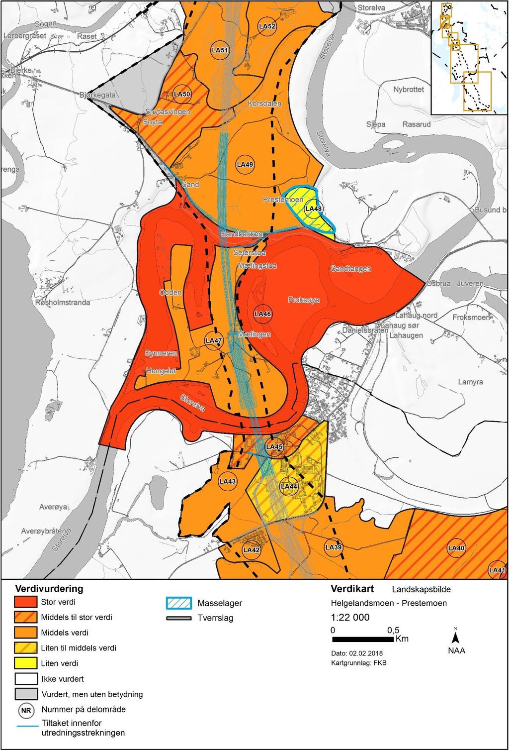 75 av 99 Figur 3-21: Verdikart for