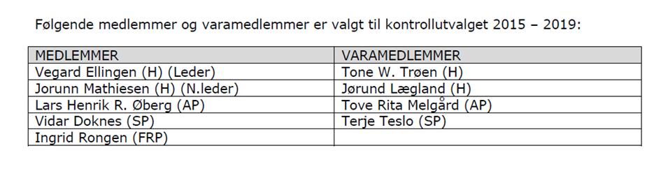 1 INNLEDNING Kommunestyret har det øverste tilsynet med den kommunale forvaltningen. Kontrollutvalget skal føre det løpende tilsyn og kontroll på vegne av kommunestyret, og skal utøve sitt arbeid iht.