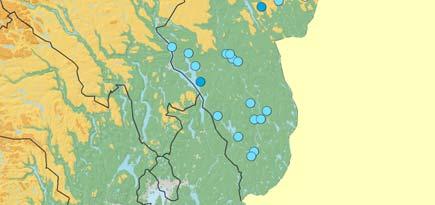 Figur 92: Oversikt over gjennomførte målinger i Hedmark.