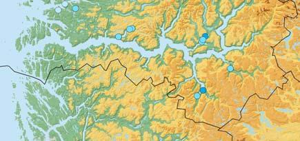 0,07 µgy/h. Figur 101: Oversikt over gjennomførte målinger i Sogn og Fjordane.