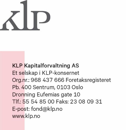 Andelseiere i KLP-fond Oslo 06.11.2018 Vår ref.