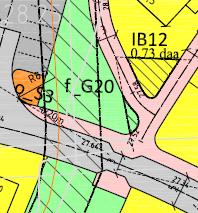 sykkelveier ved f_g20 for å sikre en felles kryssing av adkomstvei over mot f_g13. Figur 2 Gjeldende plan 0509. Figur 3: Plan 0509-1 endring.