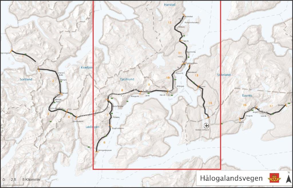 I masterprosjektet inngår også et samarbeid med Statens Vegvesen. Statens Vegvesen satte i 2014 i gang med planlegging av prosjektet Hålogalandsvegen.