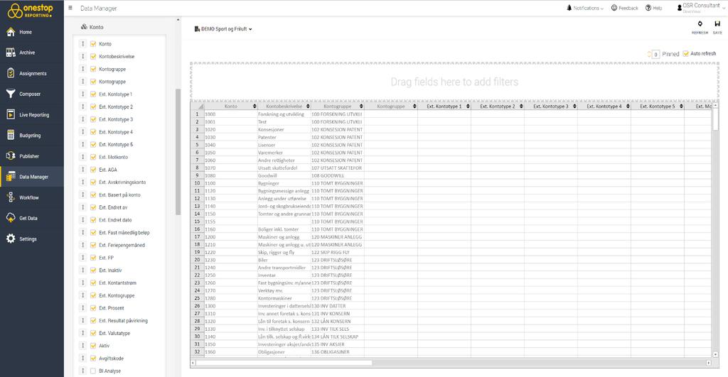 er relevant i OSR Budsjettpakken. Når du har valgt konto/ansatt, så kan definering av informasjon utføres. Benytt brukerdokumentet «1.