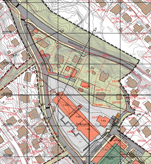 Konsekvenser Det er ingen boliger innenfor planområdet som blir revet. Garasjene til Eidsvågveien 114 og 116 blir revet - som en konsekvens av utvidet vei.