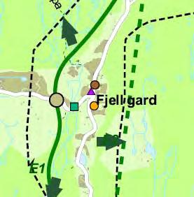 På strekninga mellom Kolltveit og Tellnesskogen er det Fjell gard som er eit naturleg sentrum.