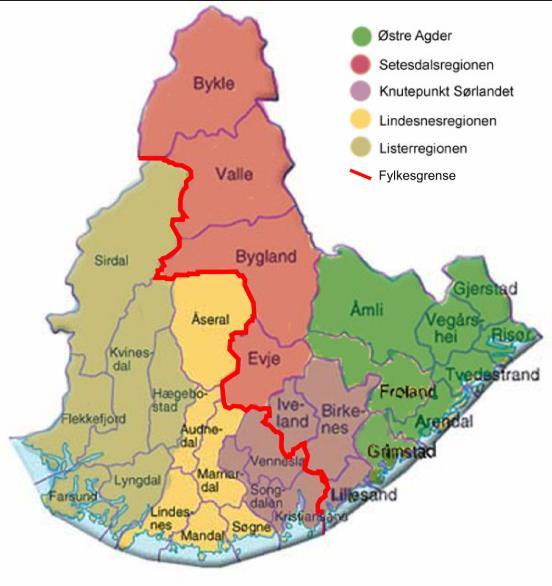 Agder felles regionplan fremsynte ledere 16 438 kvadratkilometer Ca 300 000 innbyggere (2016) 2 fylker