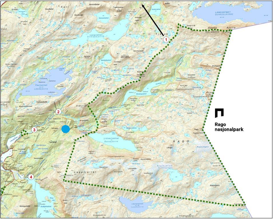 LOKALITETER MED SELVREGISTRERINGSKASSER 1. Lakshola: Kassa var plassert ved sti på toppen av første bakke 280 meter etter parkeringsplassen som har informasjonsskilt om nasjonalparken.