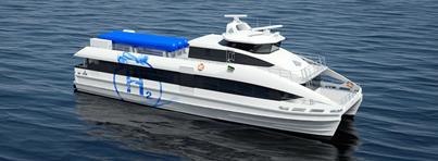 Eksempel - konseptrisikoanalyse for hurtigbåt 28 knop 100 passasjerer 3x150 kg 250 bar H 2 Tanker, høytrykksrør, lavtrykksrør, brenselsceller og