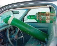 Sikker transport av gass Gassflasker er svært tunge og under transport har de samme hastighet som ditt kjøretøy.