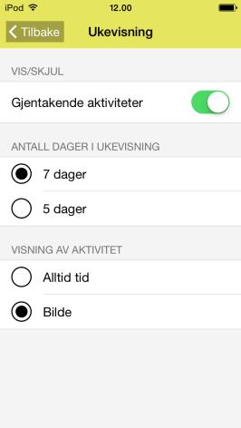 14.9 Månedsvisning I Månedsvisning indikeres de dagene som har aktiviteter med en liten svart firkant, se kapittel 5.1.4 Månedsvisning.