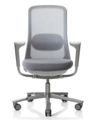 SoFi 7502 konferansestol med armlener, vippefunksjon, lys grått understell, grå