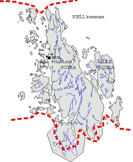 OMRÅDEBESKRIVELSE Eide fyllplass ligger på vestsiden av Sotra, 2 km fra åpent hav og er delvis skjermet for havet av noen øyer (figur 2).