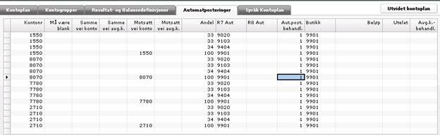 Avdelingshenføring på klienter med Visma AutoCollect - Alternativ 2 19 Dersom kontoene som blir benyttet av Visma Business AutoCollect er satt opp til å kreve avdeling vil ikke buntene bli oppdatert