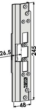 245x42 17 mm ST6590 ST6592 Montasjestolpe i rustfritt stål tilpasset