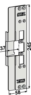 Innadslående. 245x32,5x9 9 mm ST6516 Stolpe tilpasset Schüco ADS 65 HD.