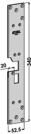 300x40 13,5 mm ST185-A Plan stolpe venstre for Fas og Modul. 300x40 13 mm ST185-B Plan stolpe høyre, for Fas og Modul.