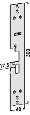 Passer Connect/Modul. 300x52 27 mm ST1806-B Stolpe høyre for Schüco ADS 65 HD.