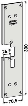300x70,5 26,9 mm ST1890-A Vinklet stolpe venstre for Schüco ADS 90.SI.