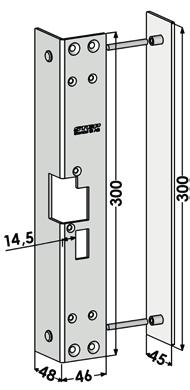 300x46x48 + 300x45 ST194-B Forsterkningsbeslags-kit