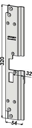 335x40 14 mm ST188-B Stolpe høyre, som   335x40 14 mm