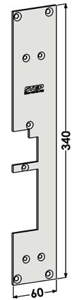 FR.  300x48 ST288-B Plan stolpe høyre for Wicona 65, Schüco ADS