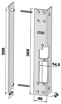 Forsterkningsbeslags-kit venstre (komplett inklusiv stolpe). Passer Connect/Modul. Forsterkningsbeslags-kit høyre (komplett inklusiv stolpe). Passer Connect/Modul. 300x34 + 300x45 300x46x48 + 300x45 300x46x48 + 300x45 14,5 mm 14,5 mm ST192 ST289-A ST289-B Sluttstykke Artikelnr.