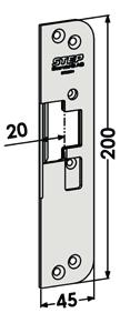 180x25 5 mm ST3508 Plan stolpe tilsvarende 528. 252x42 17 mm ST3528H Plan stolpe tilsvarende sikkerhetssluttstykke 1887-1.