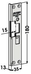 Stolpe venstre, for utskifting fra Connect fallelås til Modul fallelås med eksiterende uttak i karmen for eksempelvis stolpe 511.