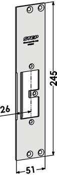 245x42 17 mm ST9503V Plan stolpe venstre tilsvarende ST6558/731-17.