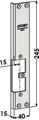 Stolpe som passer der uttak i karm er gjort for STEP 18 og 28E Secure venstre (plan stolpe ST183-A, ST283-A).