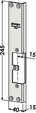 Stolpe som passer der uttak i karm er gjort for STEP 18 og 28E Secure venstre (vinklet stolpe ST184-A, ST284-A).