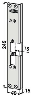 230x37x15 15 mm ST6514 Vinklet stolpe (tilsvarer 730 men med leppemål 13 mm).