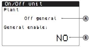 ggregat på Off general: ggregat I standby Off by alarms: ggregat stoppet grunnet alarm Off by MS: ggregat standby fra MS Off by clock: ggregat standby fra klokke Off by dig: