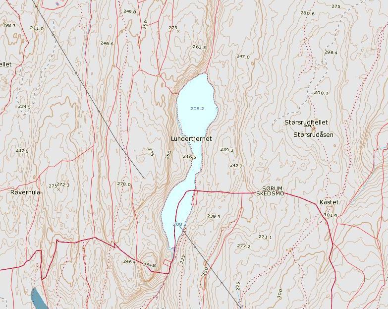 24 Figur 3-11. Brønner og grunnvannspotensial (kilde: Granada / ngu.no). 3.13 Brukerinteresser og friluftsliv Dagens situasjon Lundertjernet ligger i Asakmarka i et mye benyttet turområde, og bilde av vannet er med å pryde forsiden av nettsiden farshatten.