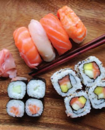 beregnet for sushi i størrelse fra