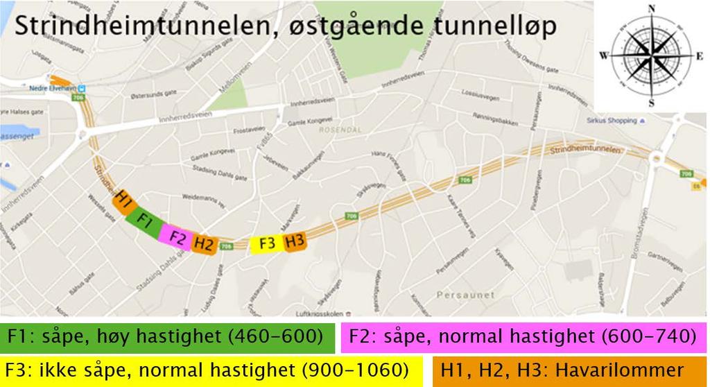 1.1 Strindheimtunnelen Strindheimtunnelen er en nybygd tunnel i Trondheim som ble åpnet i 2014. Den har 4 kjørefelt fordelt på 2 løp. Total lengde er ca.