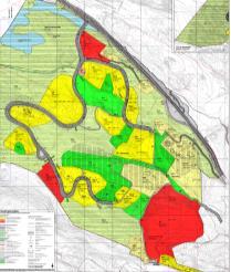 . Figur 1: Gjeldende plan og skråfoto Gjeldende reguleringsplan plan er fra 2010. Utbygger ønsker gjennom ny regulering en bedre vegløsning og en høyere grad av utnyttelse.