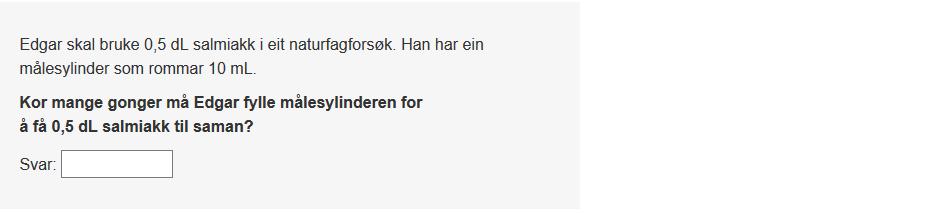 Rekning i naturfag Rekning som grunnleggjande ferdigheit Å kunne regne i naturfag er å innhente, bearbeide og framstille tallmateriale.