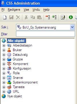 Administrasjon av brukere og rettigheter i Oppad. 1 Pålogging som Rettighetsansvarlig 1 Logg inn som Rettighetsansvarlig i Navigator. 2 Velg CSS.Administration 3.