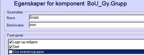 BoU_Gy.Grupp For rollene Skolebruker og Systemansvarlig_skole er det viktig at de fratas retten til å se eksamensgrupper. Det er kun rollen Eksamensrolle som skal ha rett til å se denne gruppetypen.