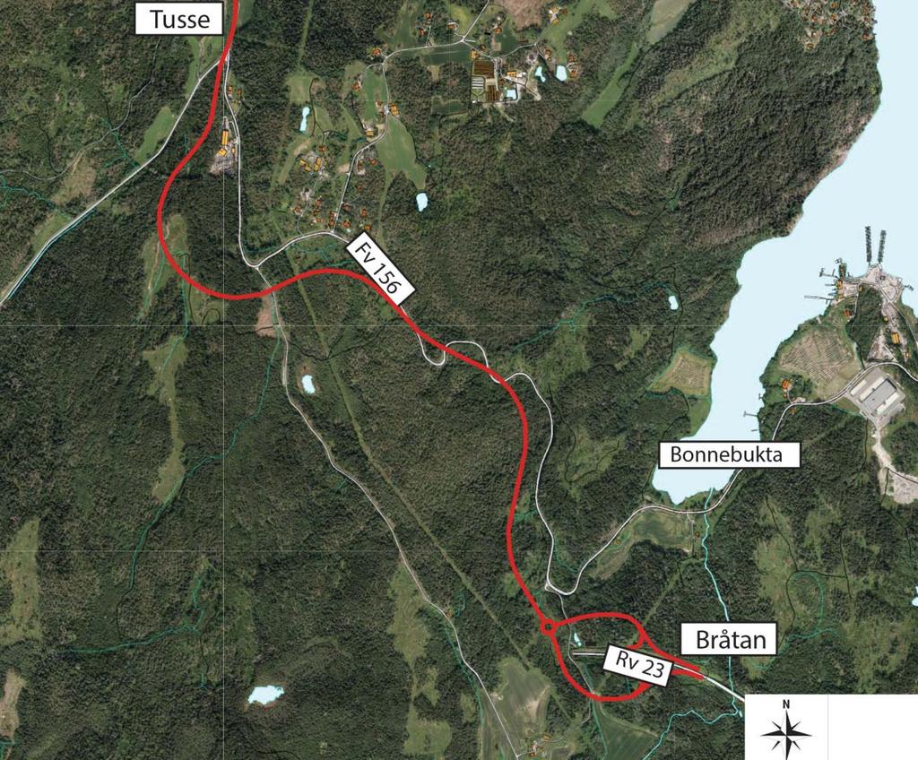 Vegnormalens utbedringsstandard U-H5 er lagt til grunn: Figur 26: Normalprofil utbedringsstandard (U-H5) for dagløsning, med forbikjøringsfelt 4.