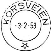 KORSVEGEN KORSVEIEN poståpneri, på gården Gaustad, i Hølandet herred, ble underholdt fra 01.07.1897 med 2 ganger ukentlig bipostrute til/fra Hølandet poståpneri.