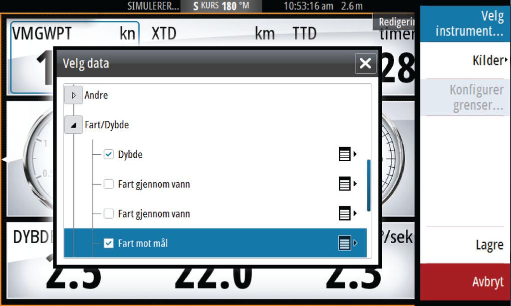 Redigere et instrumentpanel Aktiver instrumentbordet du vil redigere, og gjør følgende: 1. Aktiver menyen.